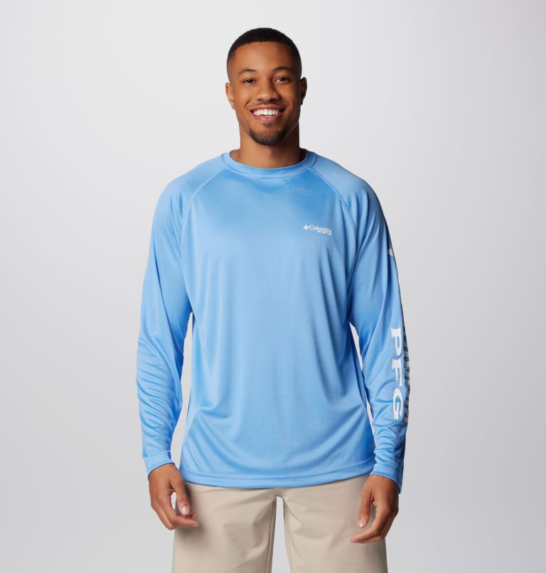 Men's PFG Terminal Tackle Long Sleeve Shirt, Color: White Cap, White Logo, image 1