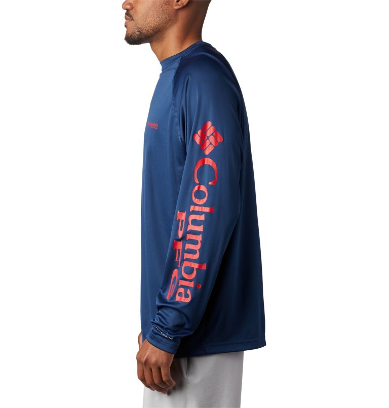 T-shirt à manches longues Terminal Tackle pour homme, Color: Carbon, Red Spark Logo, image 3