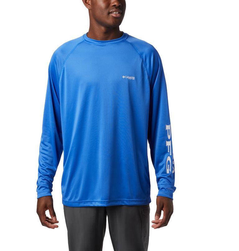Thumbnail: Terminal Tackle LS Shirt | 488 | M, Color: Vivid Blue, Cool Grey Logo, image 1