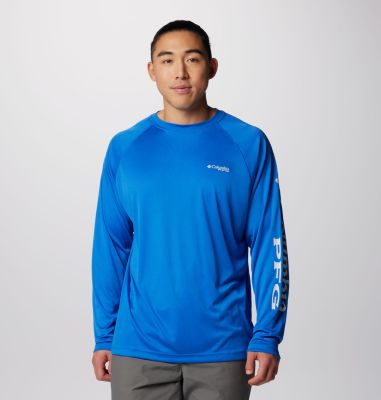 Chemise De Pêche Columbia PFG Terminal Tackle - Homme Taille M - Bleu - Manches Longues Stretch