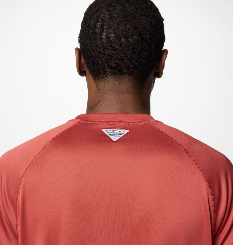 Men's PFG Terminal Tackle Long Sleeve Shirt, Color: Dusty Crimson, Nocturnal Logo, image 6