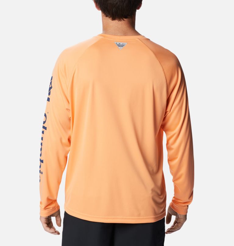Thumbnail: Men’s PFG Terminal Tackle Long Sleeve Shirt, Color: Bright Nectar, Carbon Logo, image 2