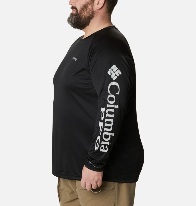 Columbia Men's PFG Terminal Tackle Long Sleeve Shirt, Large, White/Nightshade Logo