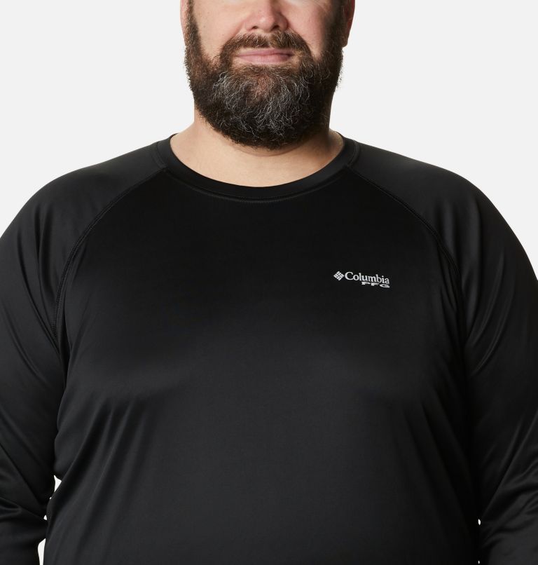 Men’s PFG Terminal Tackle Long Sleeve Shirt - Big, Color: Black, Cool Grey Logo, image 4