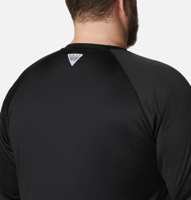 Men’s PFG Terminal Tackle Long Sleeve Shirt - Big, Color: Black, Cool Grey Logo, image 5