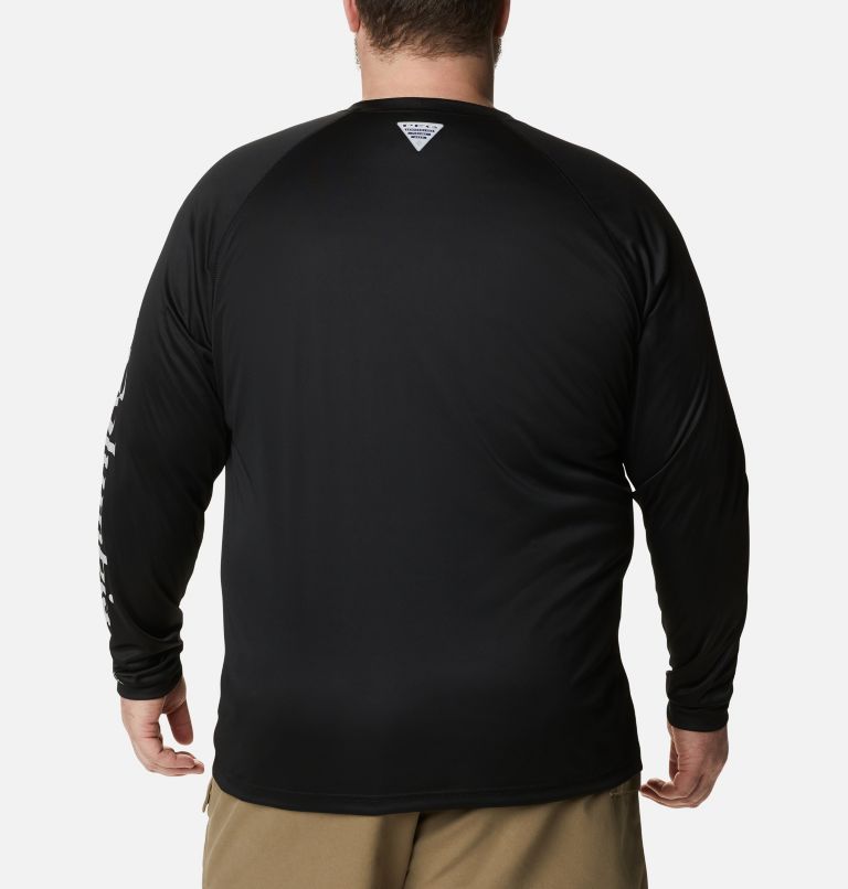Thumbnail: Men’s PFG Terminal Tackle Long Sleeve Shirt - Big, Color: Black, Cool Grey Logo, image 2