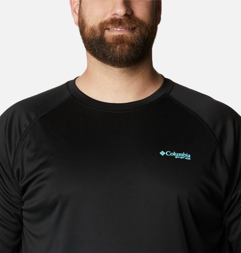 Men's PFG Terminal Tackle Long Sleeve Shirt - Big, Color: Black, Gulf Stream Logo, image 4