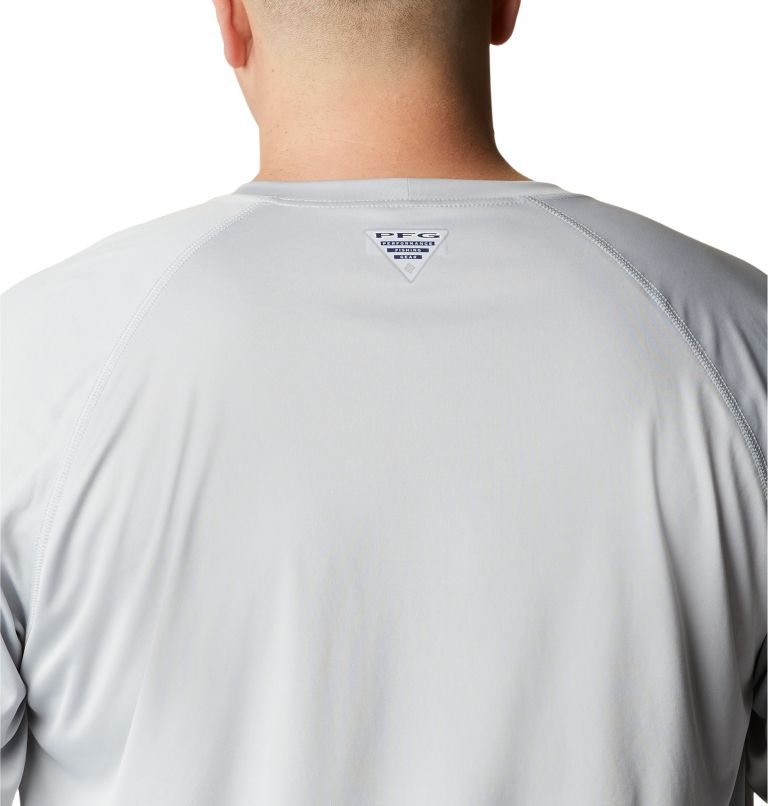 Men's PFG Terminal Tackle Long Sleeve Shirt - Big, Color: Cool Grey, Vivid Blue Logo, image 5