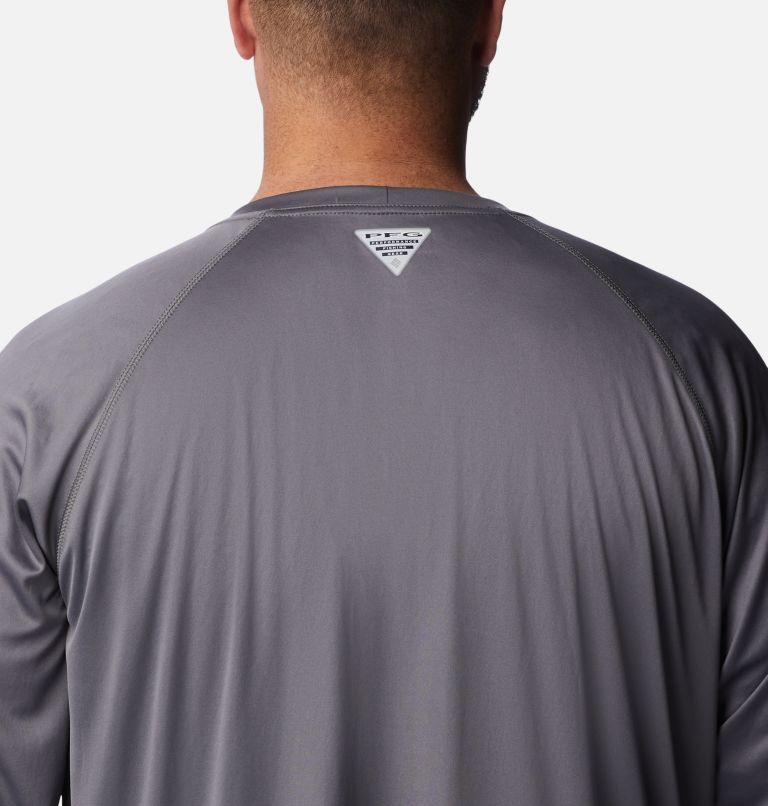 Men's PFG Terminal Tackle Long Sleeve Shirt - Big, Color: City Grey, Black Logo, image 5