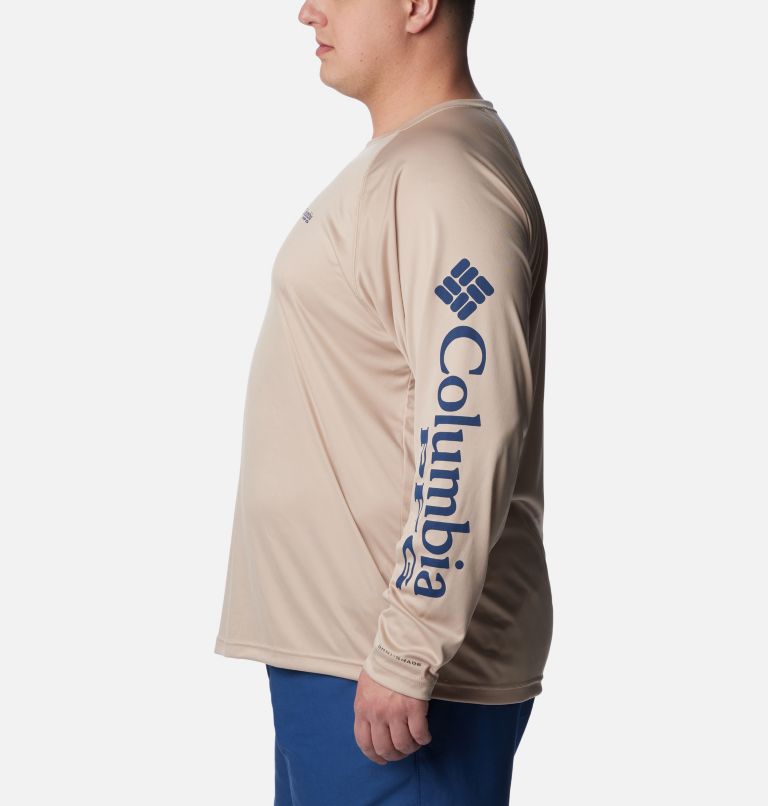 Men’s PFG Terminal Tackle Long Sleeve Shirt - Big, Color: Ancient Fossil, Carbon Logo, image 3