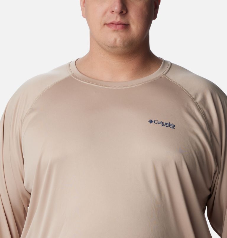 Men’s PFG Terminal Tackle Long Sleeve Shirt - Big, Color: Ancient Fossil, Carbon Logo, image 4