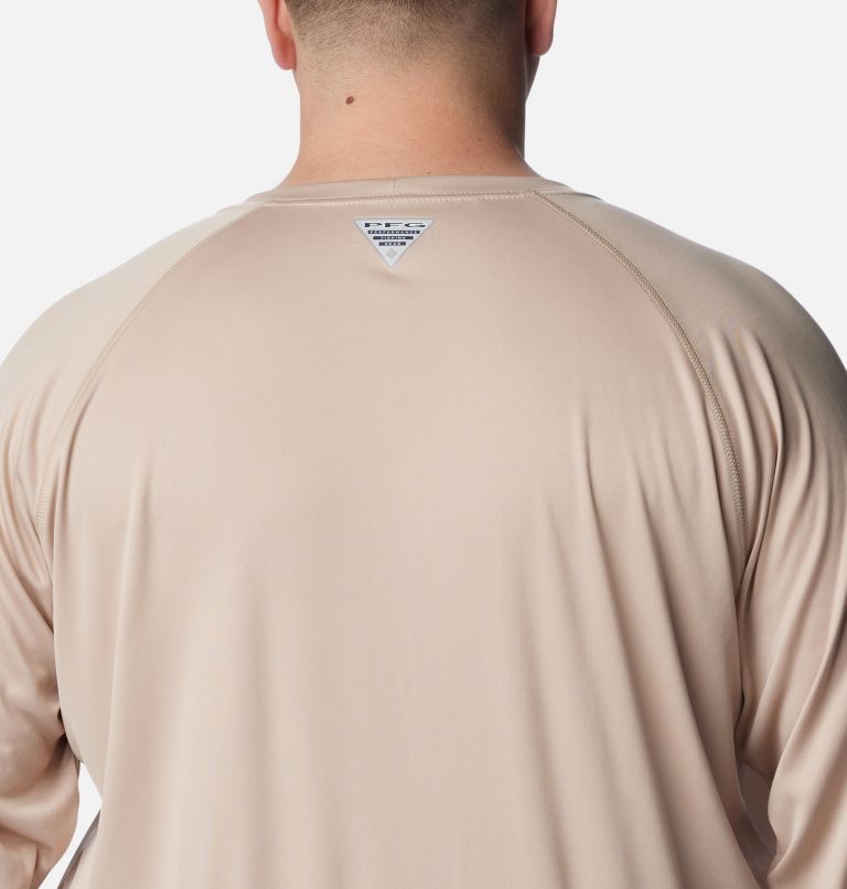 Thumbnail: Men’s PFG Terminal Tackle Long Sleeve Shirt - Big, Color: Ancient Fossil, Carbon Logo, image 5