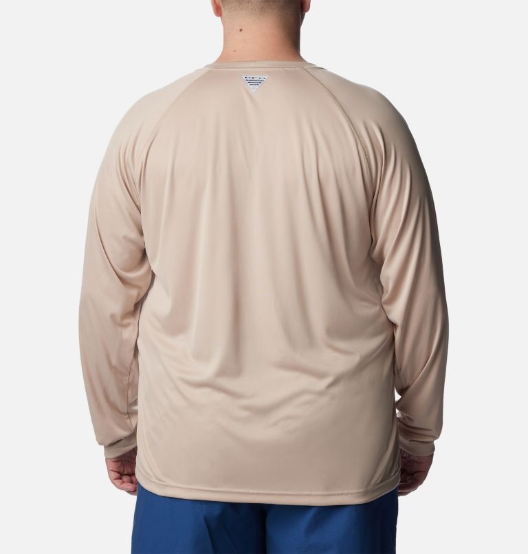 Men’s PFG Terminal Tackle Long Sleeve Shirt - Big, Color: Ancient Fossil, Carbon Logo, image 2