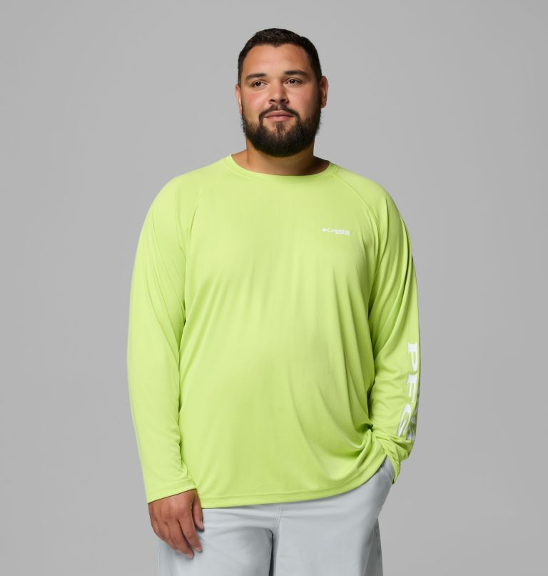 Men's PFG Terminal Tackle Long Sleeve Shirt - Big, Color: Voltage, White Logo, image 1