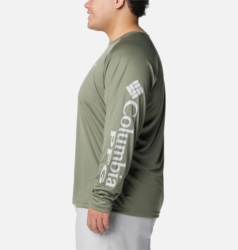 Men's PFG Terminal Tackle Long Sleeve Shirt - Big, Color: Cypress, Cool Grey Logo, image 3