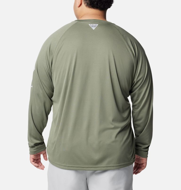 Men's PFG Terminal Tackle Long Sleeve Shirt - Big, Color: Cypress, Cool Grey Logo, image 2