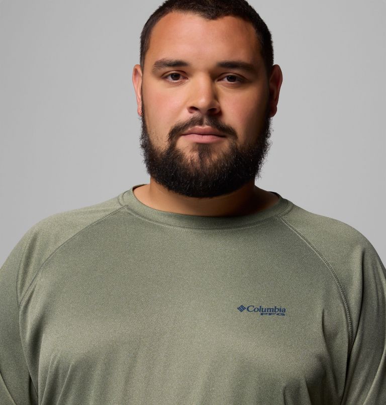Men's PFG Terminal Tackle Long Sleeve Shirt - Big, Color: Cypress Heather, Carbon Logo, image 5