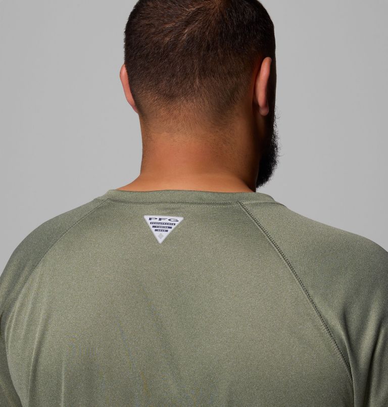 Men's PFG Terminal Tackle Long Sleeve Shirt - Big, Color: Cypress Heather, Carbon Logo, image 6
