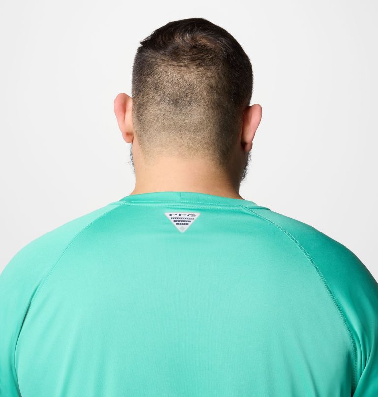 Men's PFG Terminal Tackle Long Sleeve Shirt - Big, Color: Glaze Green, White Logo, image 6