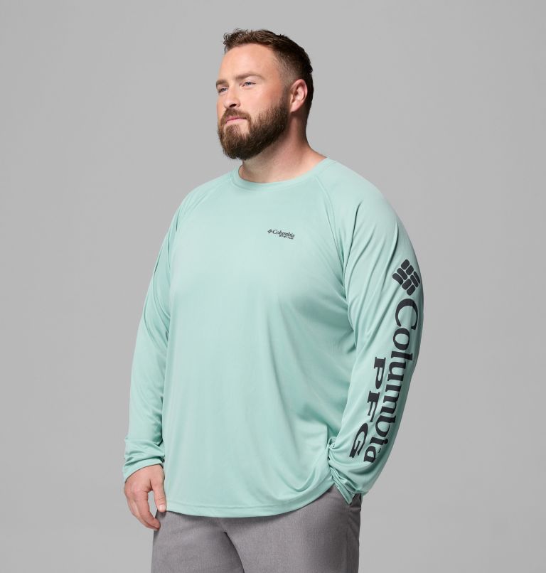 Men's PFG Terminal Tackle Long Sleeve Shirt - Big, Color: Misty Jade, Shark Logo, image 4