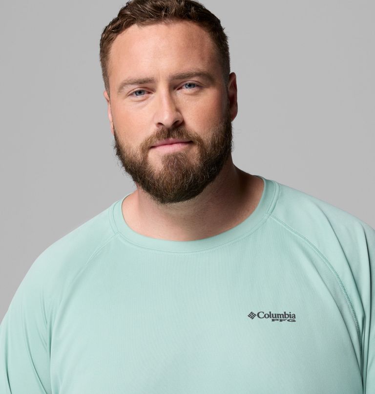 Men's PFG Terminal Tackle Long Sleeve Shirt - Big, Color: Misty Jade, Shark Logo, image 5