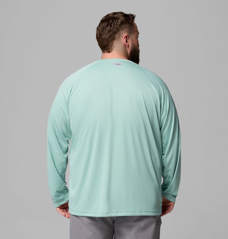 Men's PFG Terminal Tackle Long Sleeve Shirt - Big, Color: Misty Jade, Shark Logo, image 3