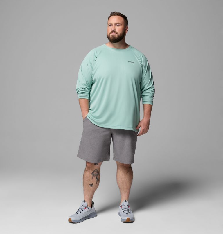 Men's PFG Terminal Tackle Long Sleeve Shirt - Big, Color: Misty Jade, Shark Logo, image 2