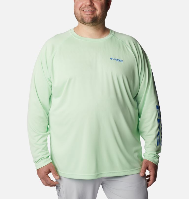 Men's PFG Terminal Tackle Long Sleeve Shirt - Big, Color: Key West, Vivid Blue Logo, image 1