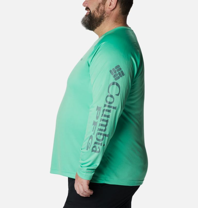 Men’s PFG Terminal Tackle Long Sleeve Shirt - Big, Color: Light Jade, Metal Logo, image 3