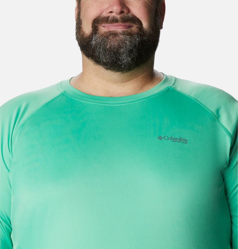 Men’s PFG Terminal Tackle Long Sleeve Shirt - Big, Color: Light Jade, Metal Logo, image 4