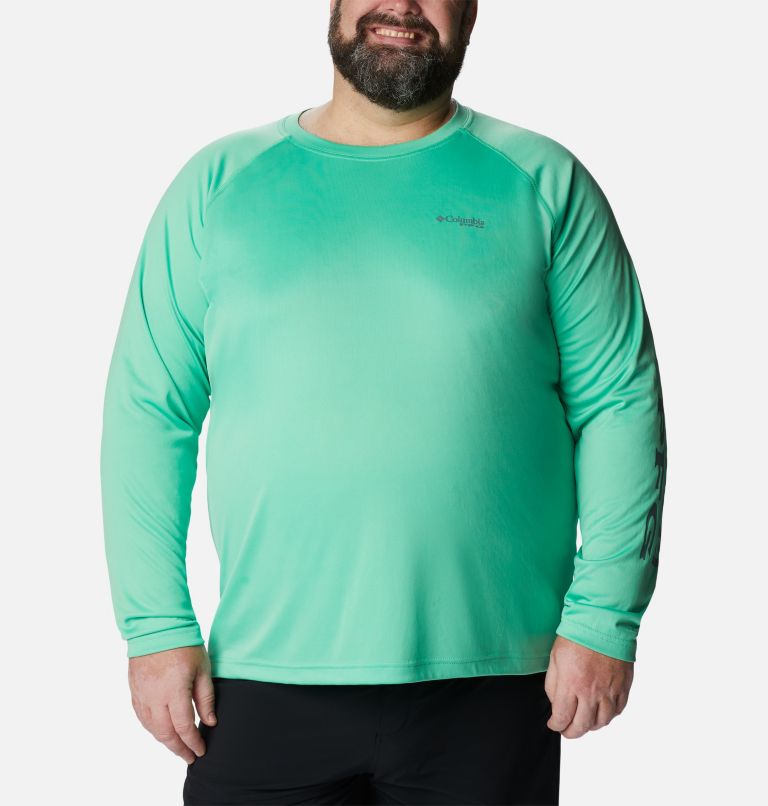 Men’s PFG Terminal Tackle Long Sleeve Shirt - Big, Color: Light Jade, Metal Logo, image 1