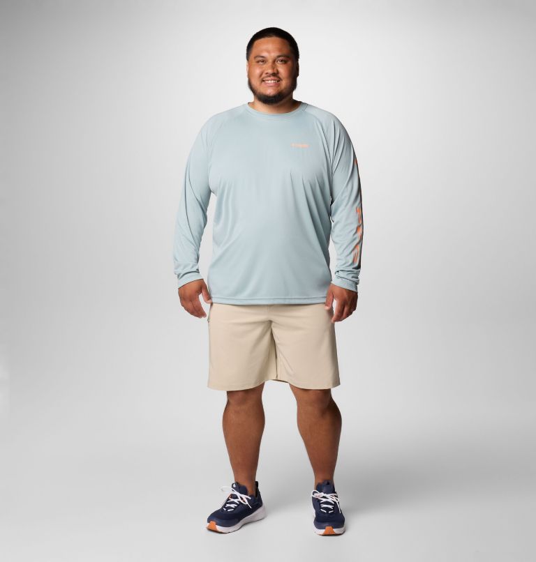 Men's PFG Terminal Tackle Long Sleeve Shirt - Big, Color: Crushed Blue, Bright Nectar Logo, image 3