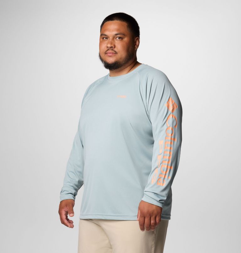 Men's PFG Terminal Tackle Long Sleeve Shirt - Big, Color: Crushed Blue, Bright Nectar Logo, image 4