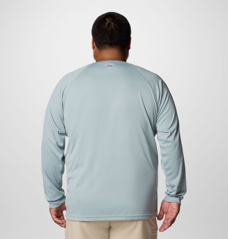 Men's PFG Terminal Tackle Long Sleeve Shirt - Big, Color: Crushed Blue, Bright Nectar Logo, image 2