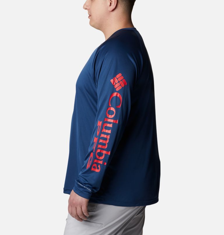 T-shirt à manches longues PFG Terminal Tackle pour homme - Grandes tailles, Color: Carbon, Red Spark Logo, image 3