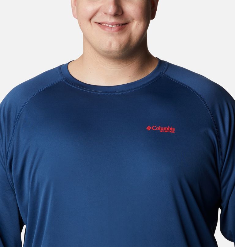 T-shirt à manches longues PFG Terminal Tackle pour homme - Grandes tailles, Color: Carbon, Red Spark Logo, image 4