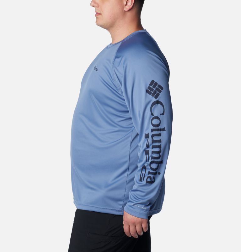 T-shirt à manches longues PFG Terminal Tackle pour homme - Grandes tailles, Color: Bluestone, Collegiate Navy Logo, image 3