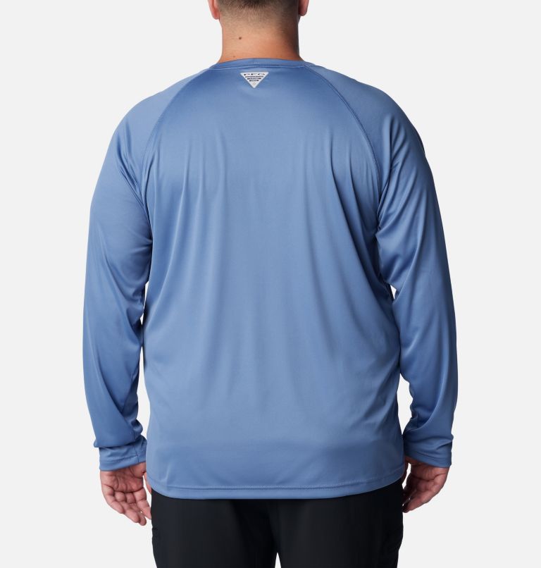 T-shirt à manches longues PFG Terminal Tackle pour homme - Grandes tailles, Color: Bluestone, Collegiate Navy Logo, image 2