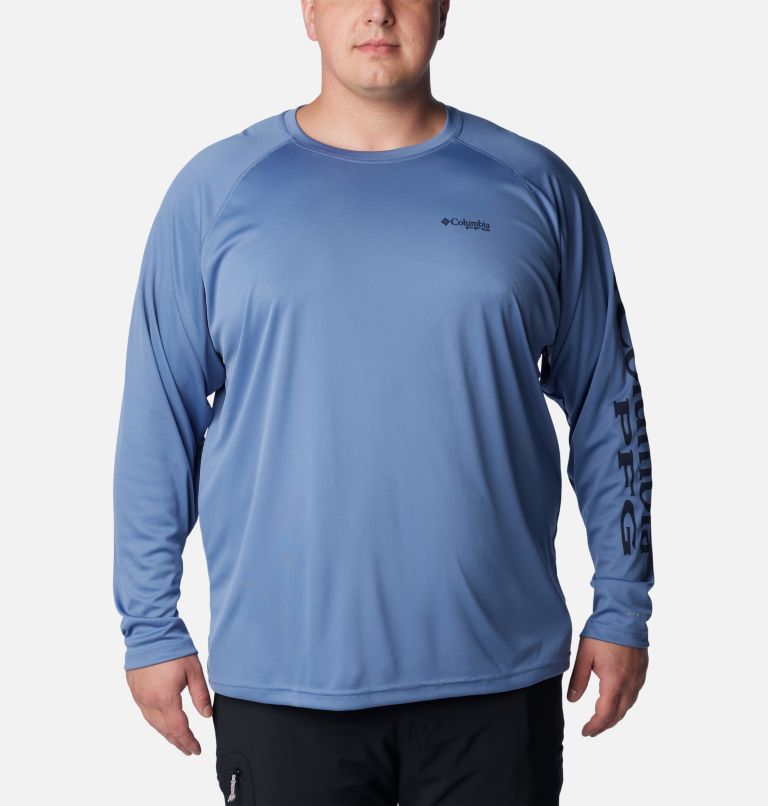 T-shirt à manches longues PFG Terminal Tackle pour homme - Grandes tailles, Color: Bluestone, Collegiate Navy Logo, image 1