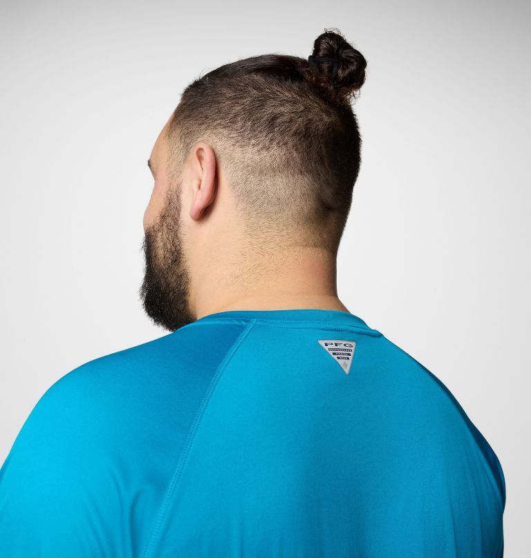 Men's PFG Terminal Tackle Long Sleeve Shirt - Big, Color: Blue Echo, White Logo, image 6