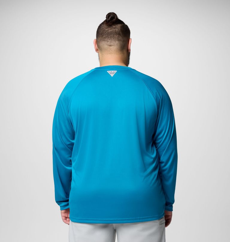 Men's PFG Terminal Tackle Long Sleeve Shirt - Big, Color: Blue Echo, White Logo, image 3