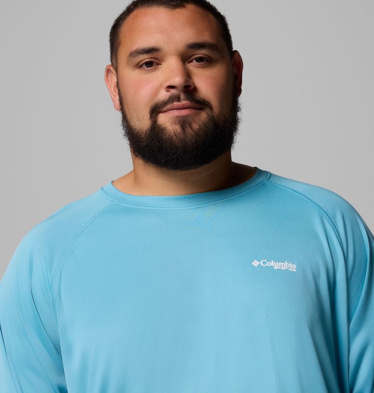 Men's PFG Terminal Tackle Long Sleeve Shirt - Big, Color: Vintage Blue, White Logo, image 5