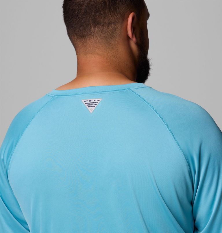Men's PFG Terminal Tackle Long Sleeve Shirt - Big, Color: Vintage Blue, White Logo, image 6