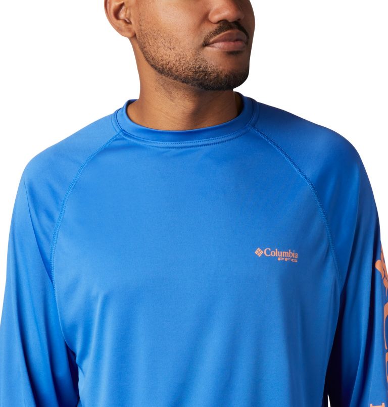 T-shirt à manches longues PFG Terminal Tackle pour homme - Grandes tailles, Color: Vivid Blue, Bright Nectar Logo, image 4