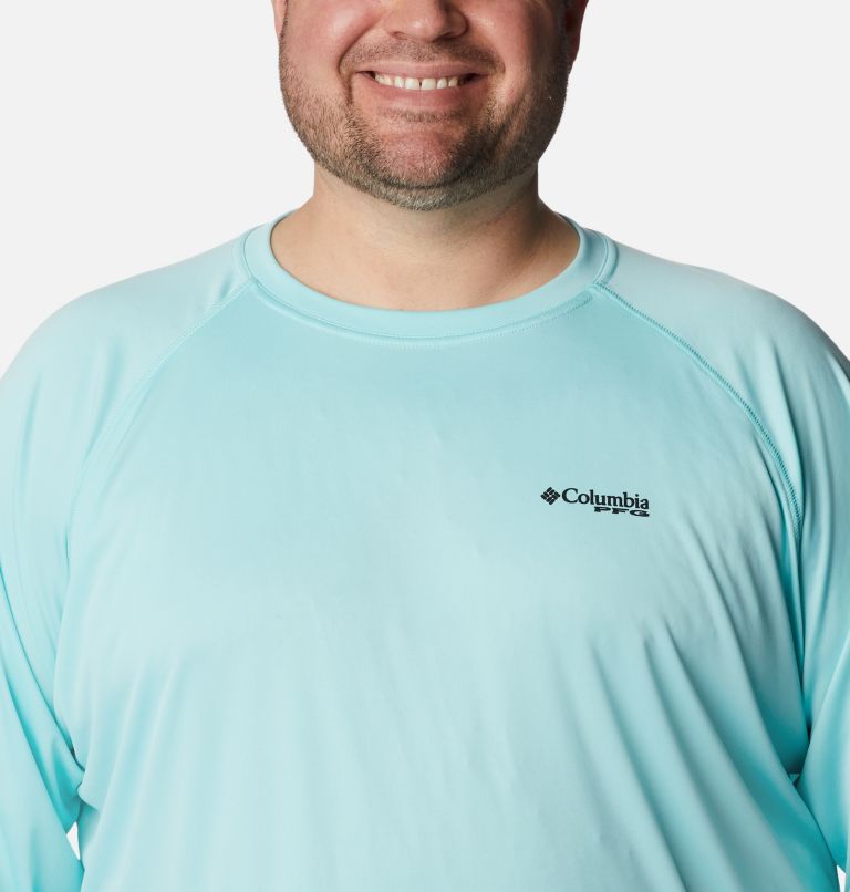 Men's PFG Terminal Tackle Long Sleeve Shirt - Big, Color: Gulf Stream, Black Logo, image 4