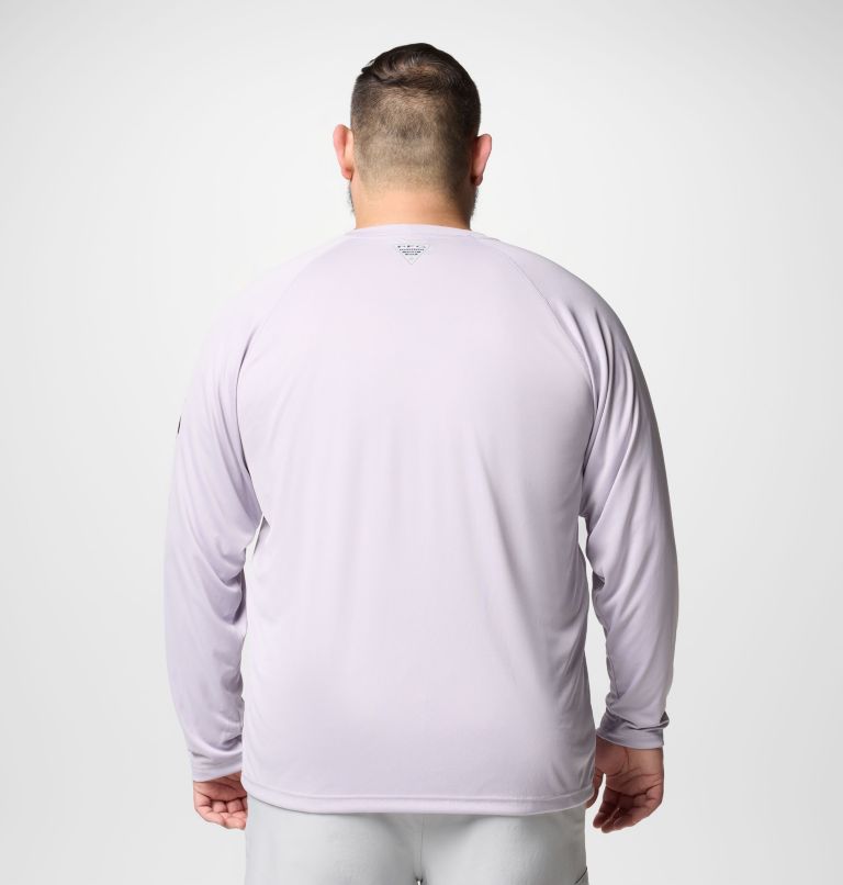 Men's PFG Terminal Tackle Long Sleeve Shirt - Big, Color: Lavender Pearl, Black Logo, image 3