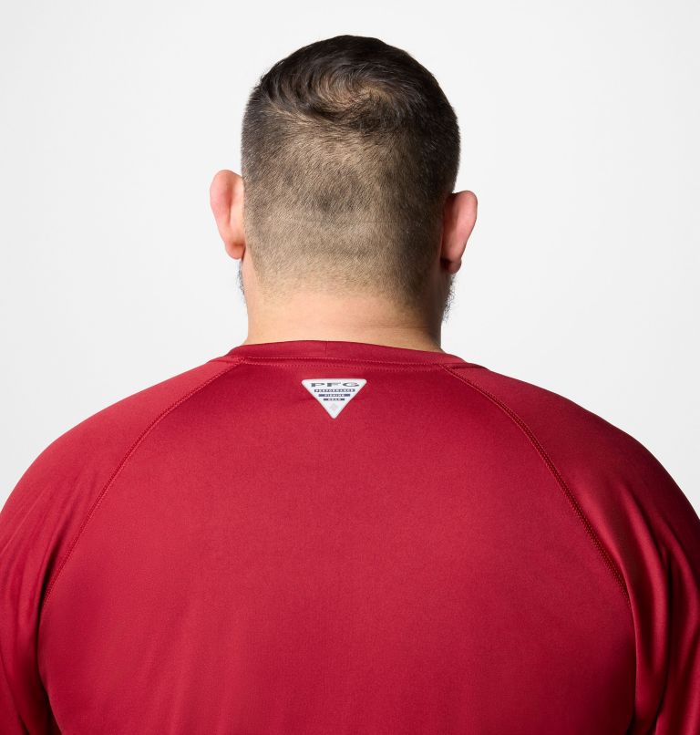 Men's PFG Terminal Tackle Long Sleeve Shirt - Big, Color: Beet, White Logo, image 5