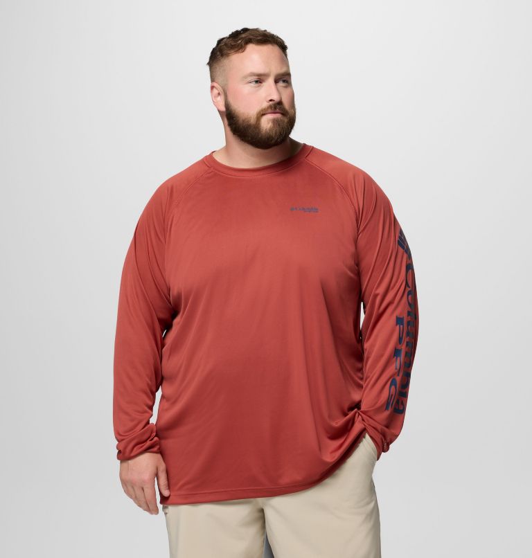 Men's PFG Terminal Tackle Long Sleeve Shirt - Big, Color: Dusty Crimson, Nocturnal Logo, image 1