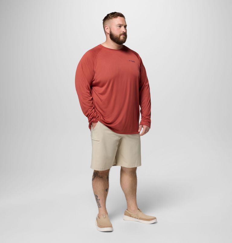 Men's PFG Terminal Tackle Long Sleeve Shirt - Big, Color: Dusty Crimson, Nocturnal Logo, image 2