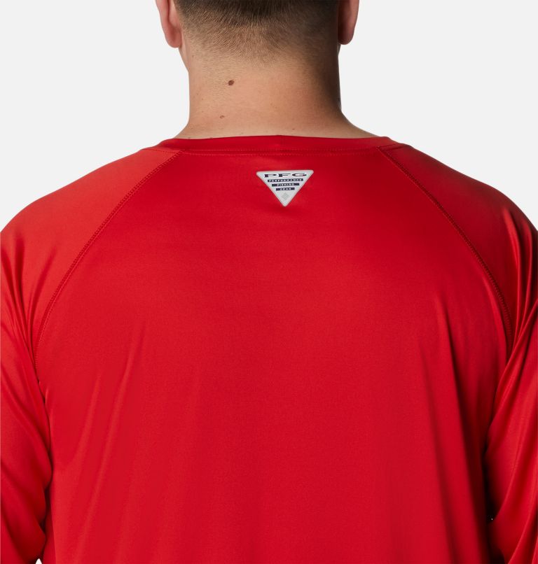 Men's PFG Terminal Tackle Long Sleeve Shirt - Big, Color: Red Spark, White Logo, image 5